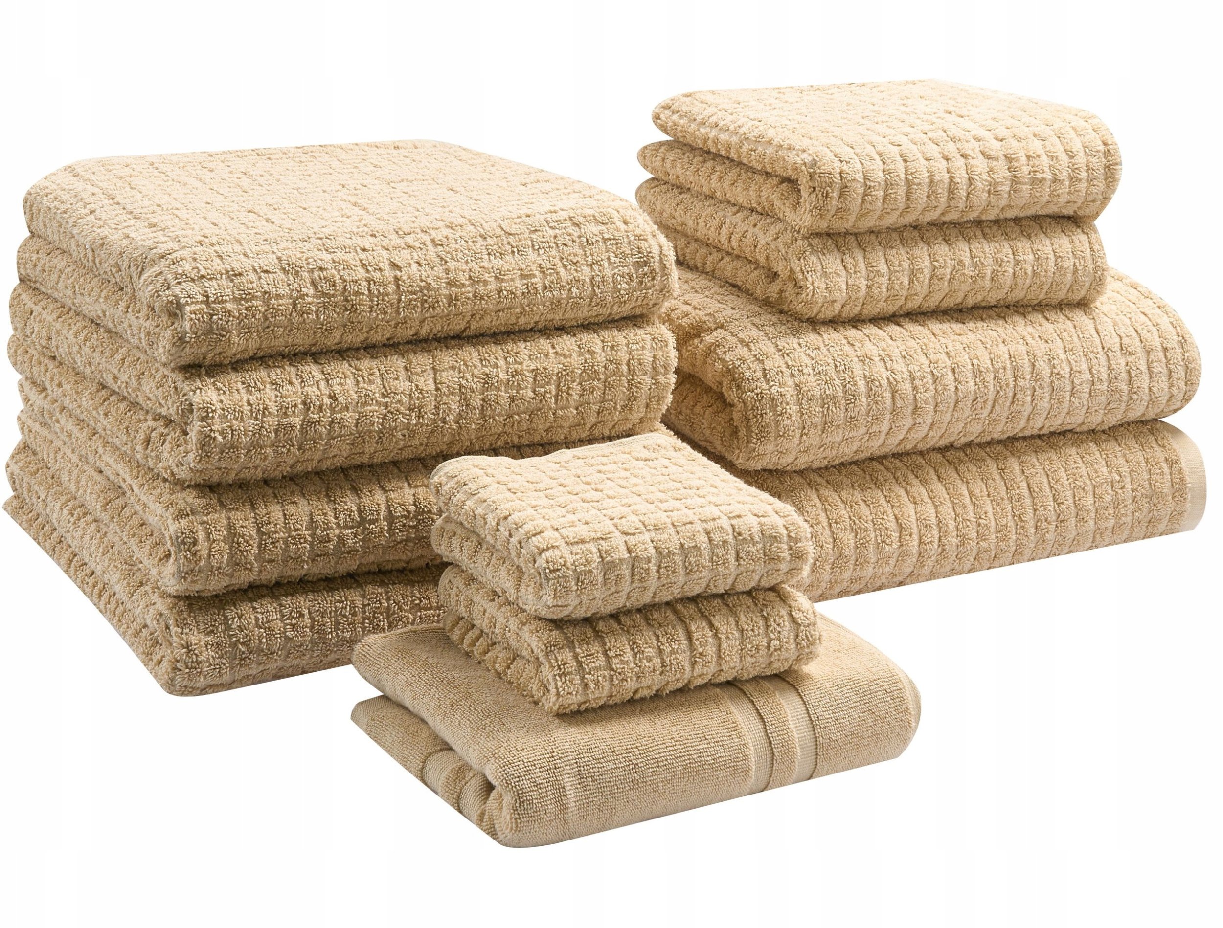 Komplet 11 ręczników ATAI Bawełna Piaskowy