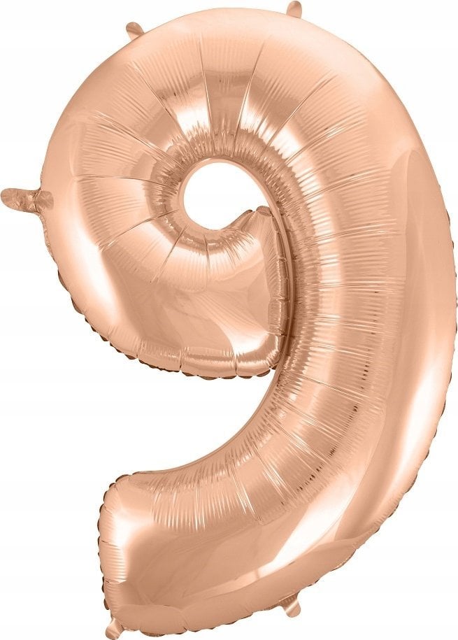 GoDan Balon foliowy "9" różowo-złoty 92cm