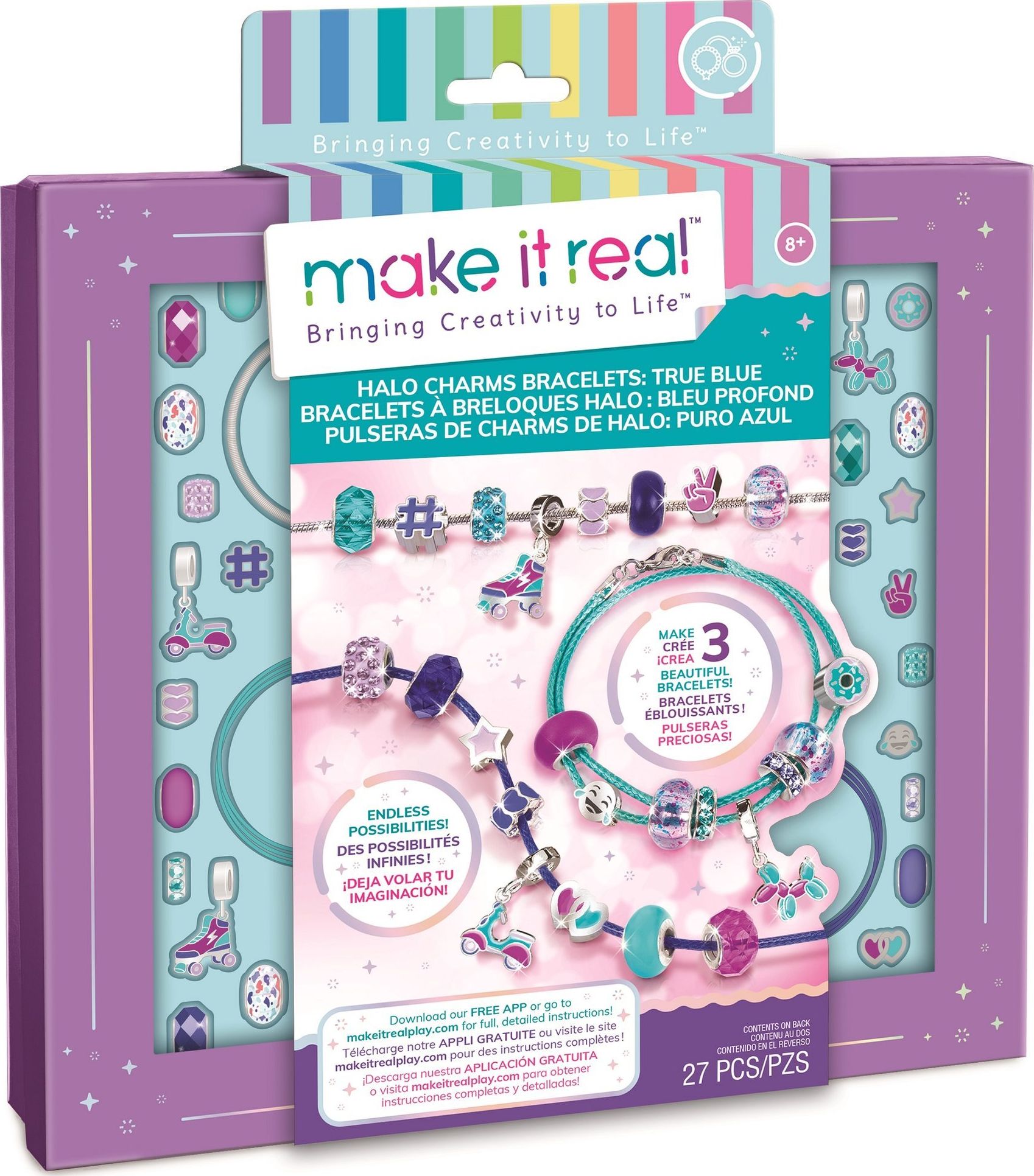 Make it real Zestaw do tworzenia bransoletek Halo Charms Blue