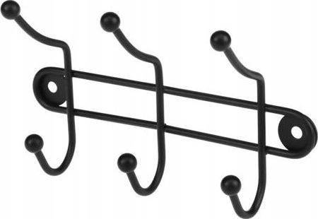 Galicja Wieszak ścienny wiszący na ubrania 17,5x11cm czarny