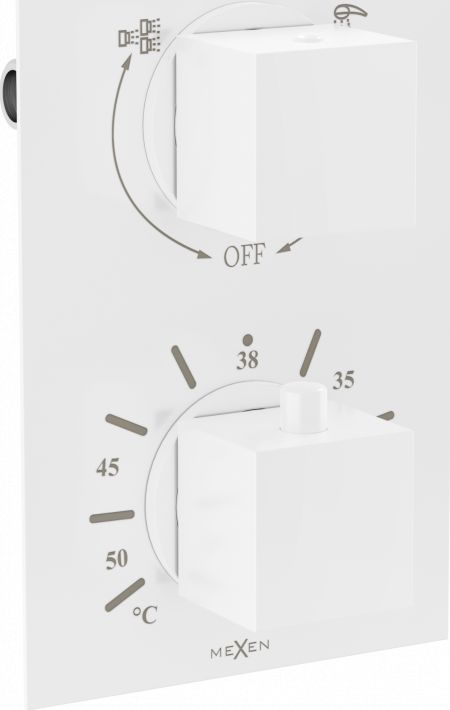 Bateria wannowa Mexen Circle podtynkowe biały