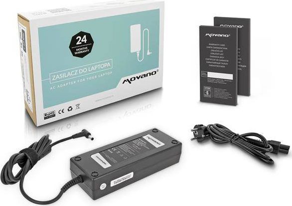 Zasilacz do laptopa Movano 150 W, 3.7 mm, 7.7 A, 20 V (ZZ/AS2075D)