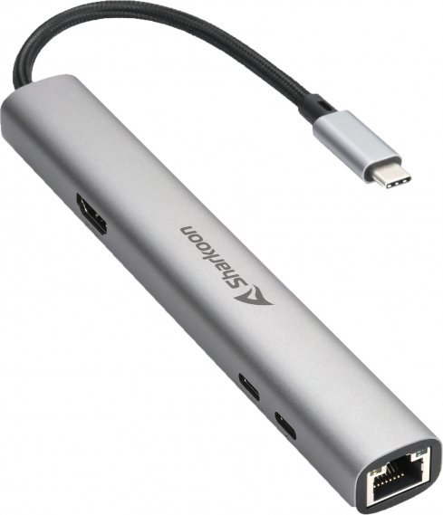 HUB USB Sharkoon Sharkoon OfficePal Combo Adapter, docking station (gray)
