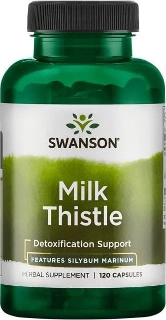 Swanson Swanson - Milk Thistle Standardized (Ostropest Plamisty), 250mg, 120 kapsułek