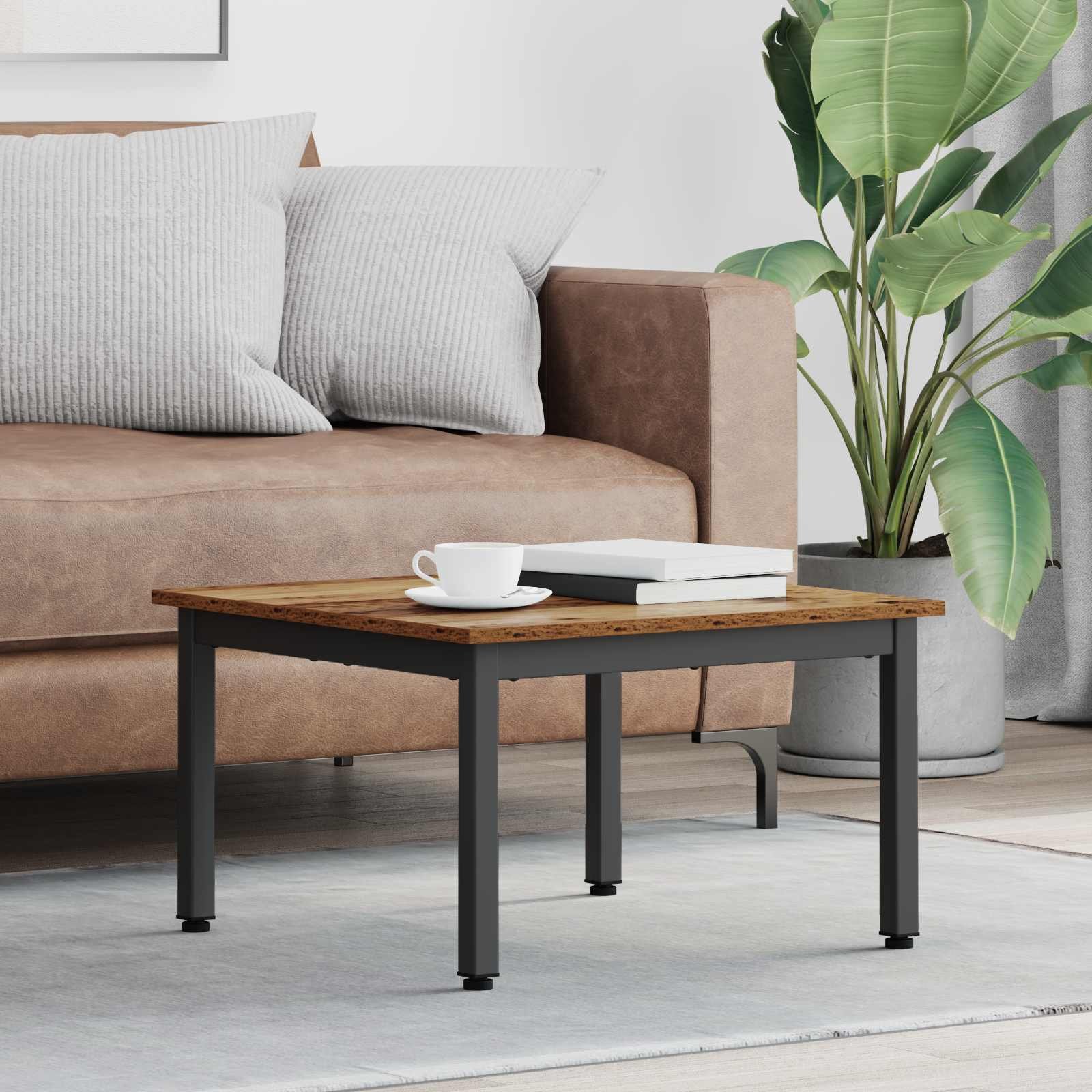 vidaXL Stolik kawowy Stare drewno 60 x 60 x 36 cm