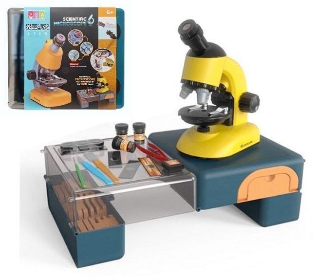 Mikroskop z akcesoriami w walizce 2w1
