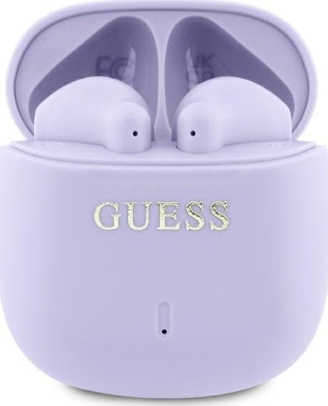 Słuchawki Guess Bluetooth headphones GUTWSJ14ESGU TWS + docking station purple/purple Printed Classic Logo