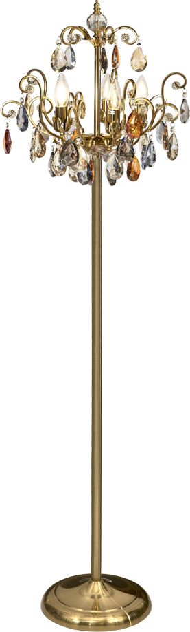 Lampa podłogowa Witek Home Lampa stojąca kryształowa Fiori 5039/1F