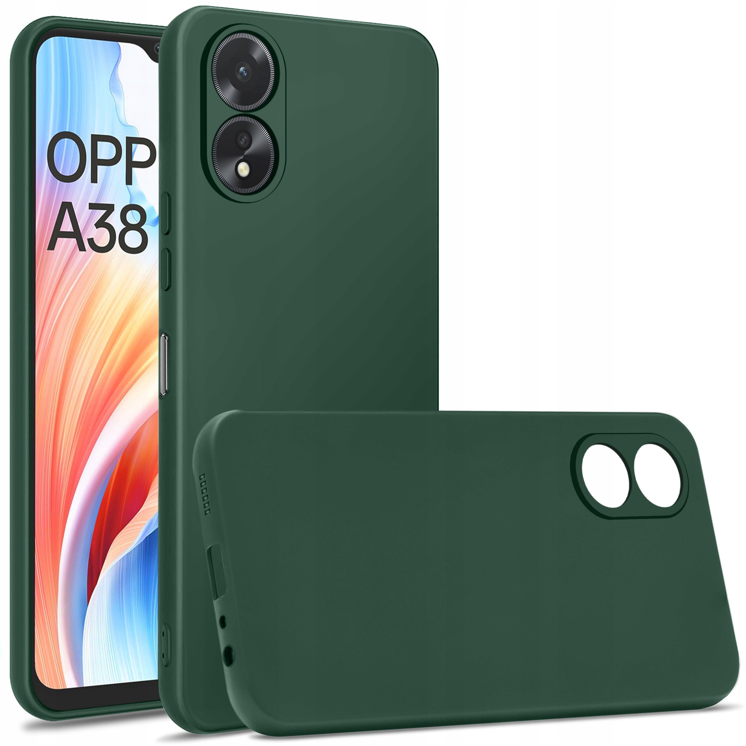 Etui do Oppo A38 4G CASE SOFT MATT PLECKI + SZKŁO OCHRONNE 9H