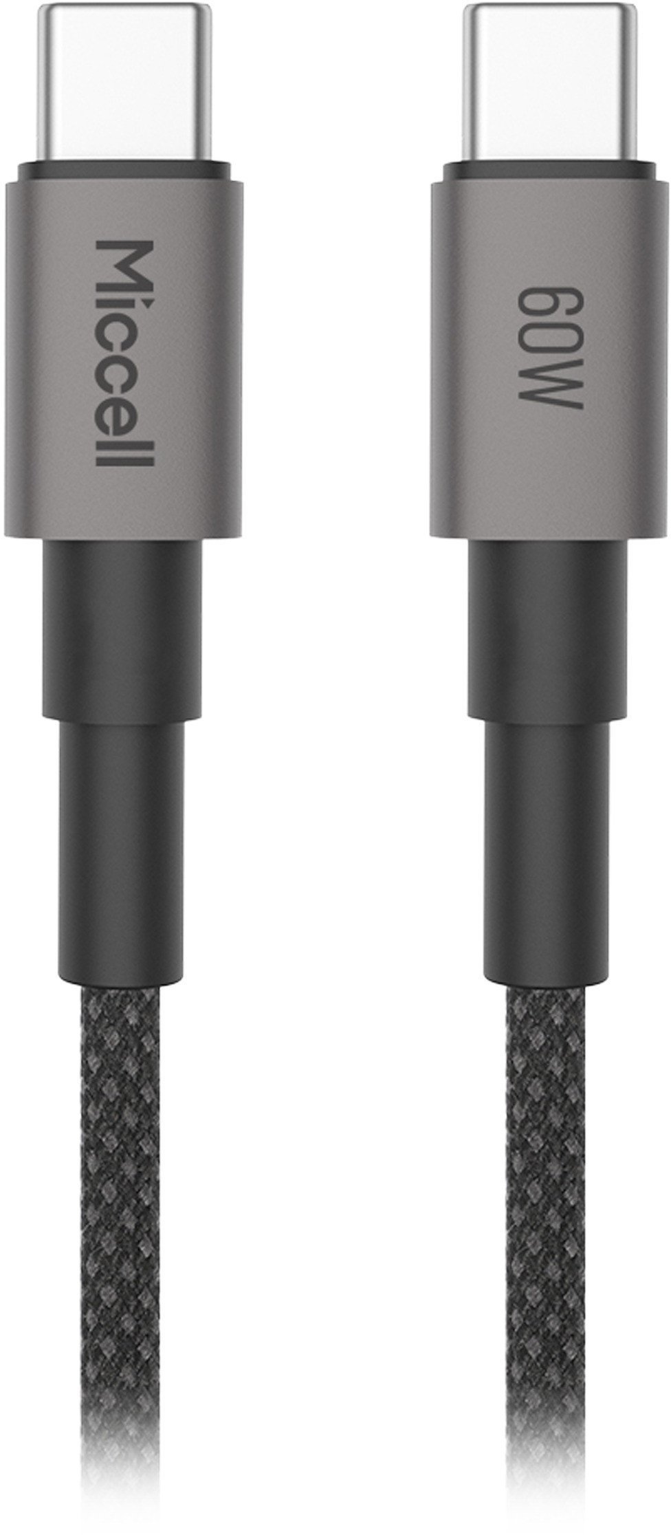 Kabel USB-C - USB-C Miccell VQ-D34, 60W, 1,2m, czarny