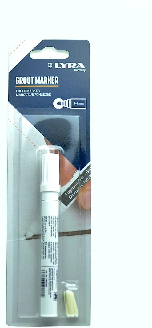 Lyra marker do brudnych fug GROUT 2-4mm - biały + 3 wymienne groty one size