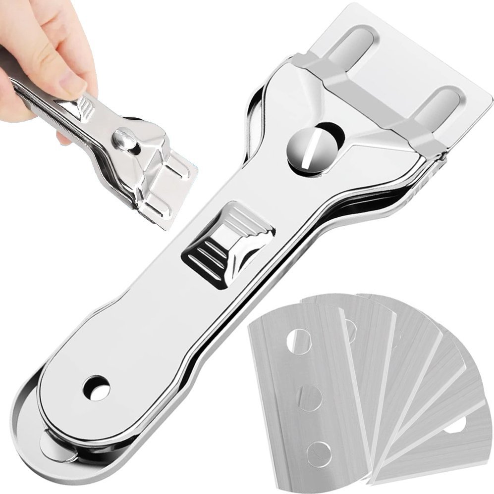 Verk Skrobak do płyt kuchennych indukcyjnych ceramicznych szyb fug ostrza x6 Skrobak do płyt kuchennych indukcyjnych ceramicznych szyb fug ostrza x6