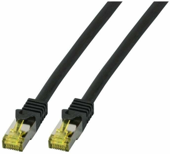 EFB RJ45 Patchkabel Cat.6A S/FTP LSZH Cat.7 Rohkabel czarny