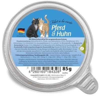 GranataPet Filet a la carte konina z kurczakiem karma dla kota 85g