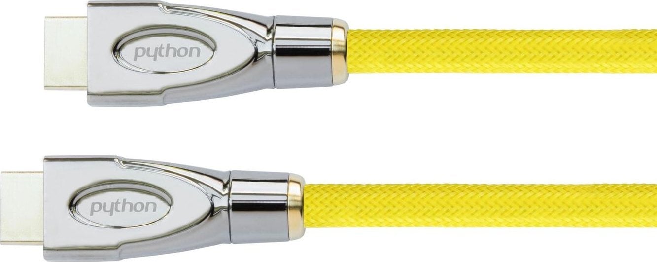 Kabel PYTHON Python HDMI« 2.0 Kabel 4K2K Nylongeflecht gelb 0,5m
