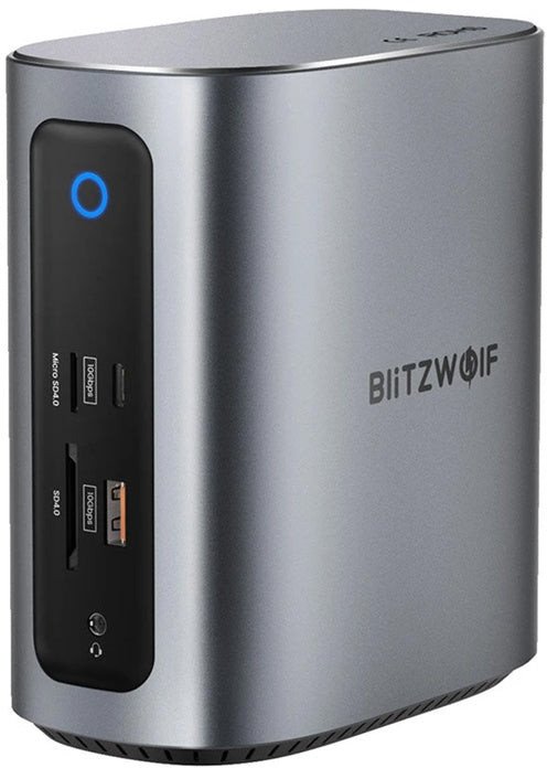 Stacja dokująca 17w1 Blitzwolf BW-TH15 2xHDMI+DisplayPort+4xUSB-C+3xUSB-A 3.0+USB-A 3.1+USB-C 3.2+USB-C PD+RJ45+micro SD+SD+3.5mm