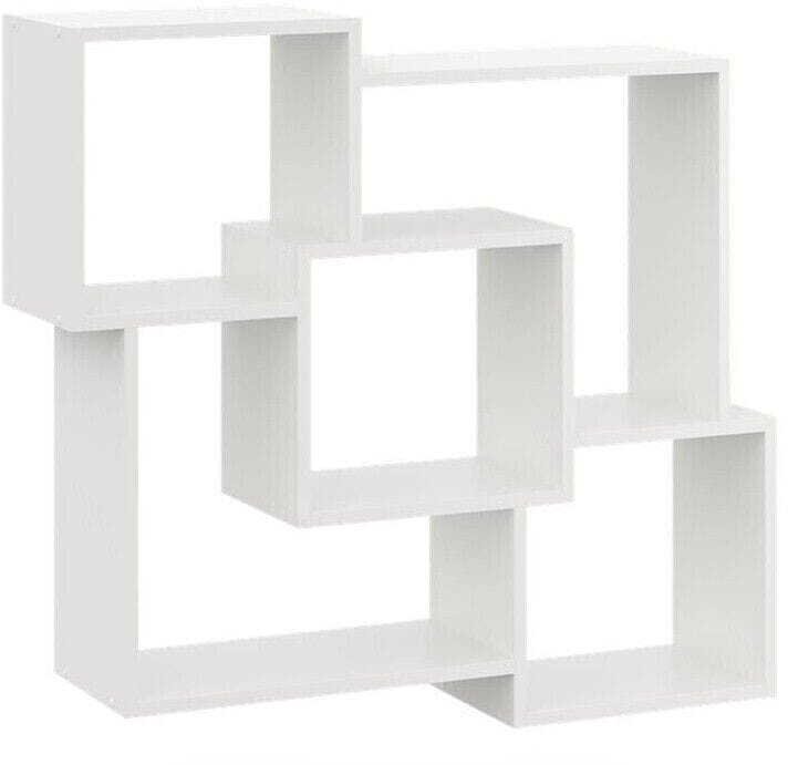 KROKUS Półka wisząca dekoracyjna Hanna 98x18x90 cm biały mat