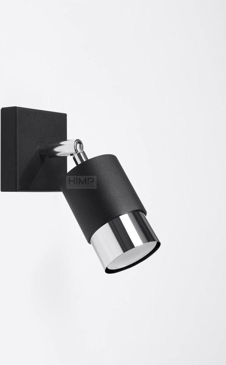Kinkiet Sollux Lighting Kinkiet NERO czarny/chrom himp