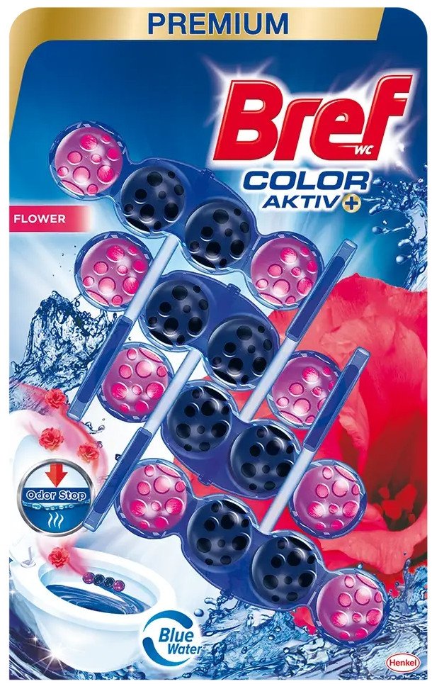 CLEANER-FRESHENER WC BREF FLOWERS 4X50G