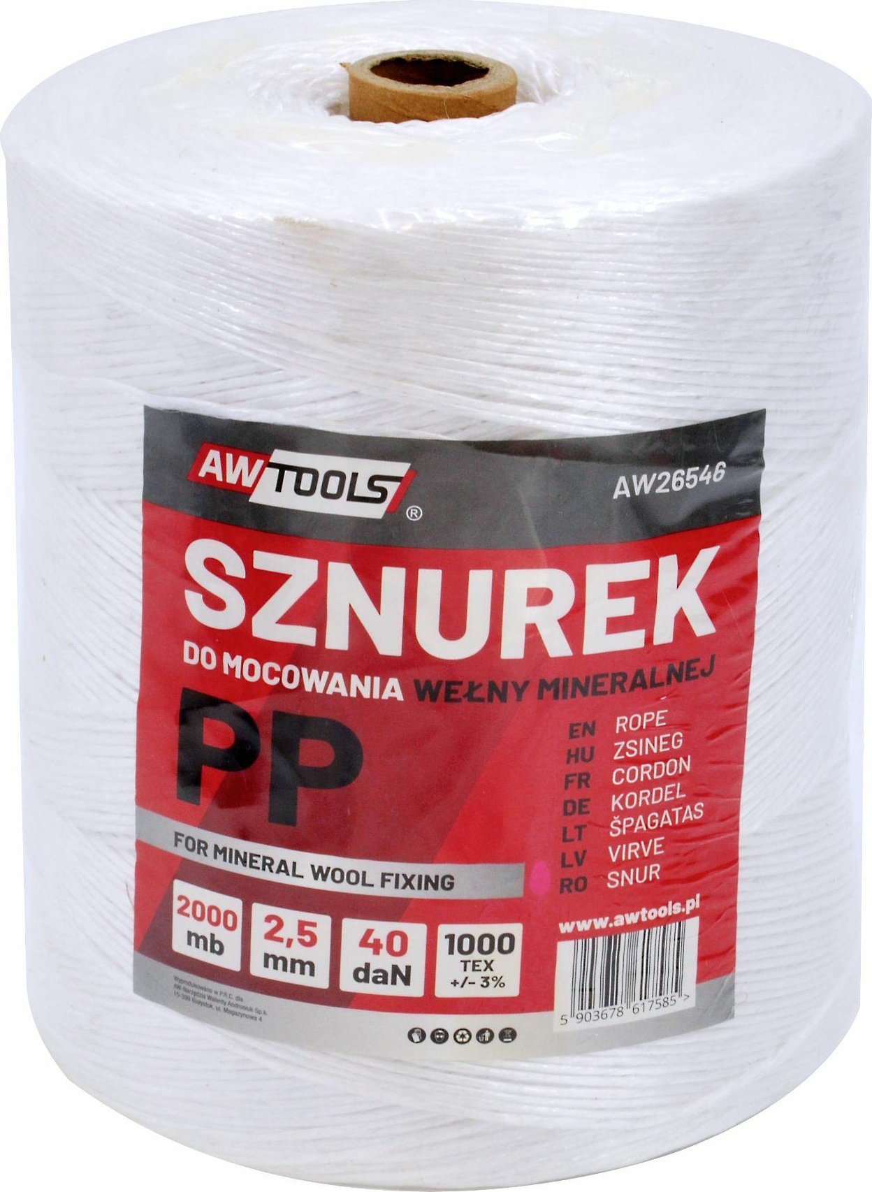 AWTools AWTOOLS SZNUREK PP DO PODWIĄZYWANIA WEŁNY 500m