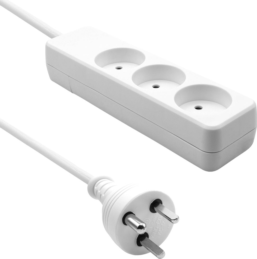 ProXtend Danish Power Strip 3-way 3 gniazda 7 m biała (K3-KIT07W)