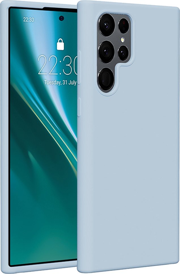 Etteri Nakładka Etteri Silicone Case do Samsung Galaxy S22 Ultra jasnoniebieska