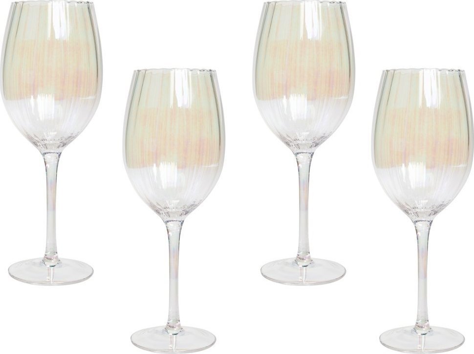 Beliani Zestaw 4 kieliszków do wina czerwonego 530 ml MORGANITE