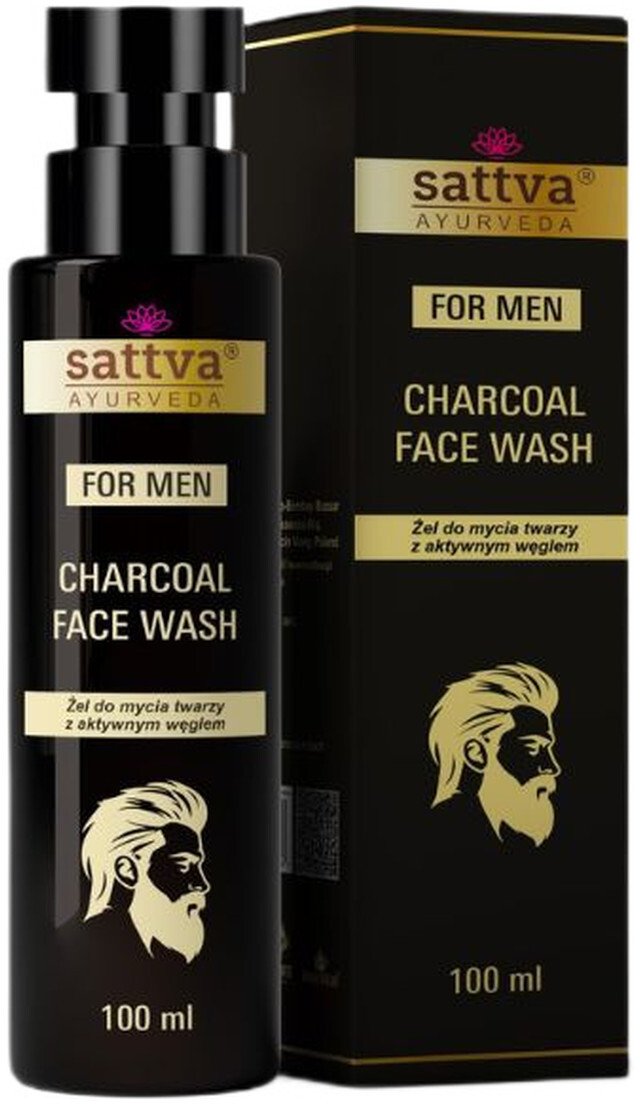 Sattva Żel do mycia twarzy z aktywnym węglem 100ml
