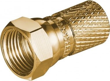 Triton Wtyczka F wkręcana 7,3 mm pozłacany