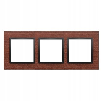 Kontakt-Simon Simon 54 Nature* Ramka 3-krotna drewniana, Czarny Orzech DRN3/87