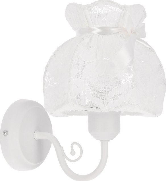 Kinkiet Candellux ROSSINI kinkiet biały 1x40W E27 abażur biały