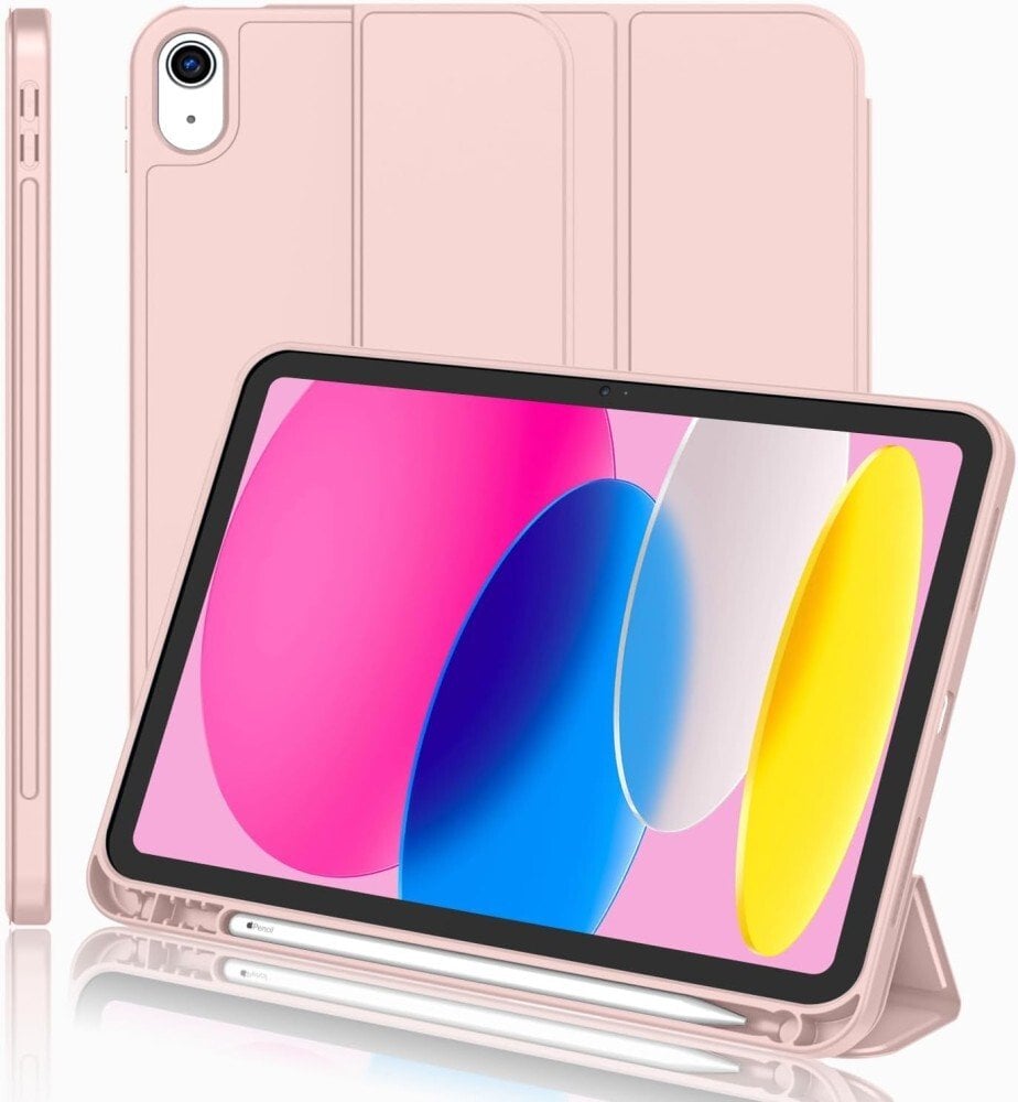Etui na tablet SUPERO Etui z klapką SmartCase do Apple iPad Air 11" M3 2025 / 11" M2 2024 / 10.9" 2020 / 10.9" 2022, przezroczysto-różowy