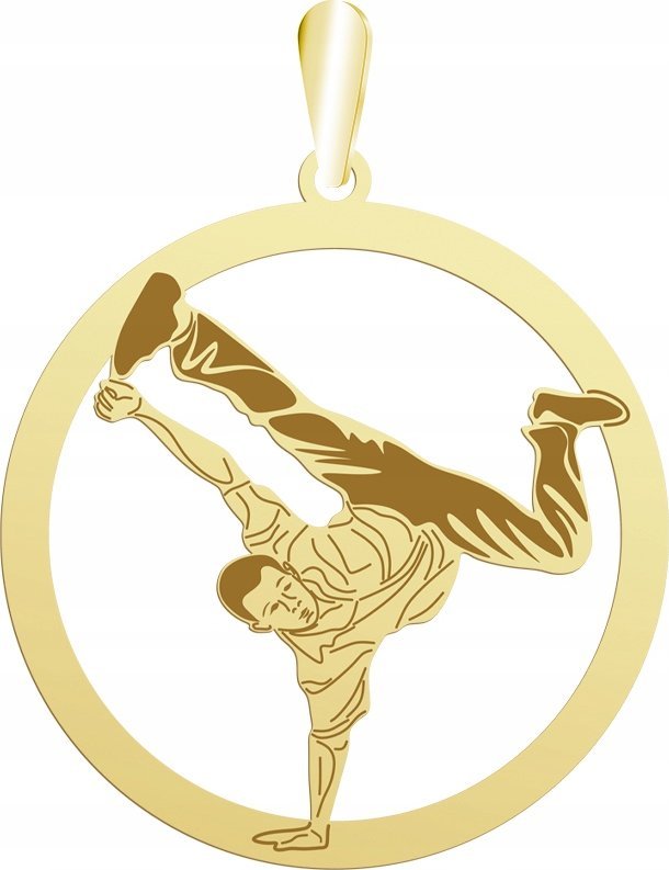 Radziszewska Jewellery Zawieszka Złota Taniec Breakdance Srebro 925 Prezent GRAWER GRATIS