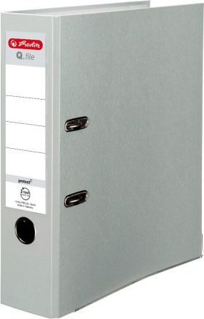 Segregator Herlitz dźwigniowy A4 80mm szary (0011167459)