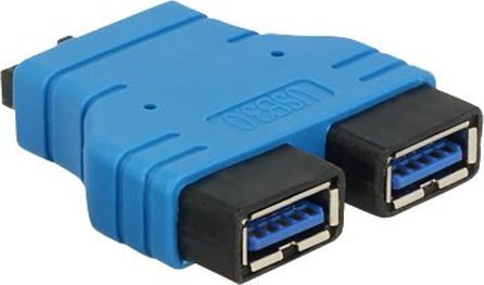 Adapter USB Delock Delock 65670 Interner USB Adapter USB 3.0 Pfostenbuchse 20 Pin zu 2x USB-A 3.0 Buchse