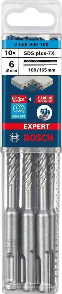 Wiertło Bosch Bosch Powertools SDS plus-7X 6x100x165mm 10pcs - 2608900160 EXPERT RANGE