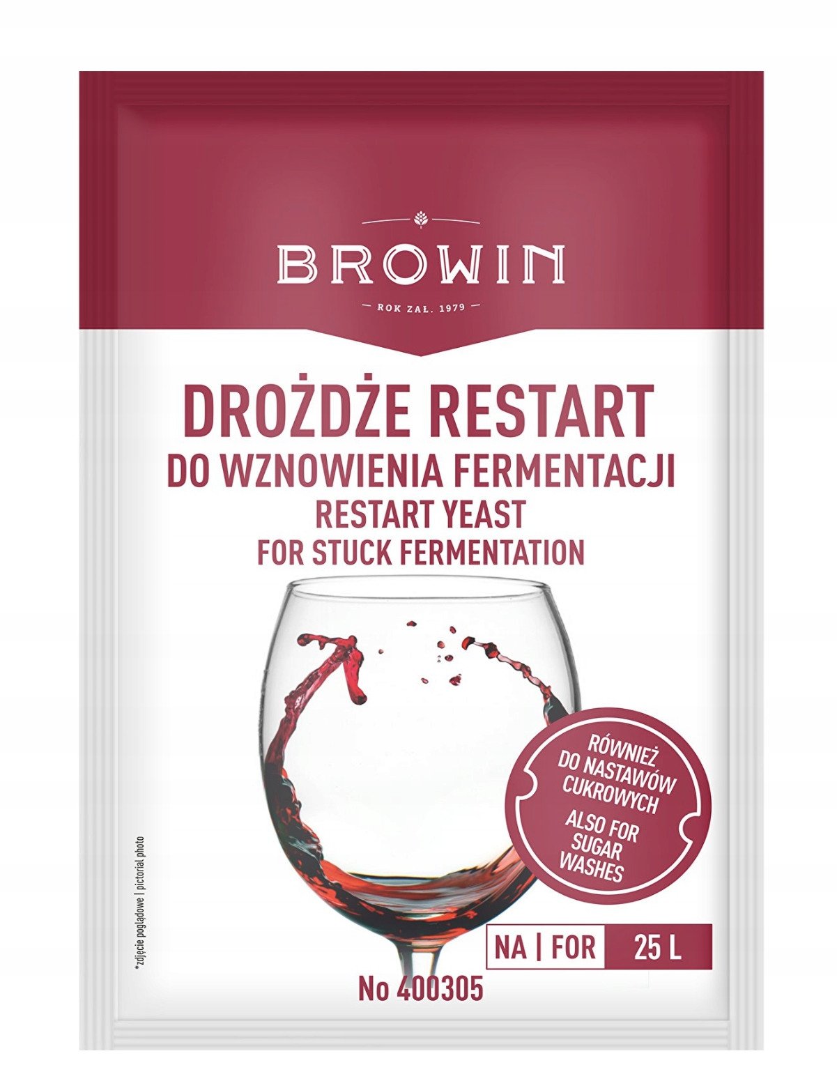 Drożdże RESTART do wina zacieru na 25l