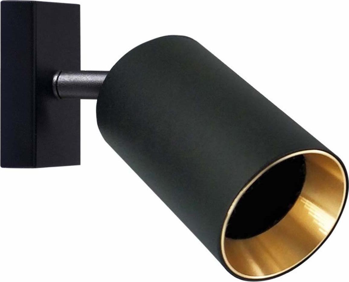Kinkiet Polux Regulowana lampa ścienna Maribel kinkiet do czytania czarny złoty