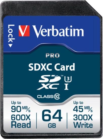 Karta Verbatim Pro SDXC 64 GB Class 10 UHS-I/U3 (47022)