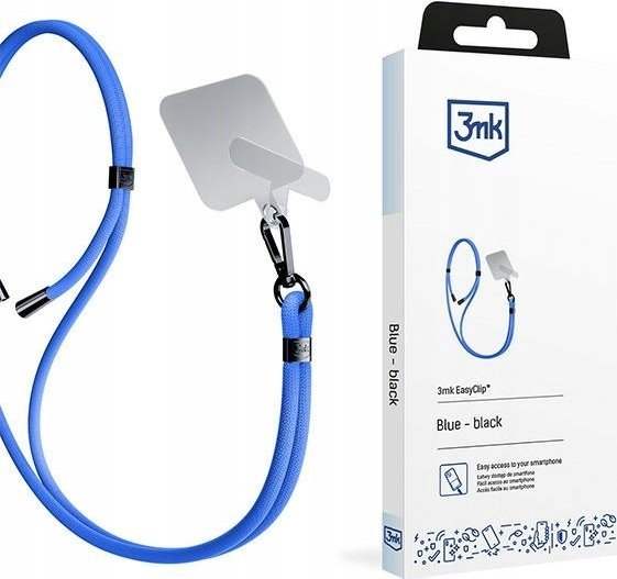 3MK Smycz do telefonu - 3mk EasyClip - Niebieski (czarny)