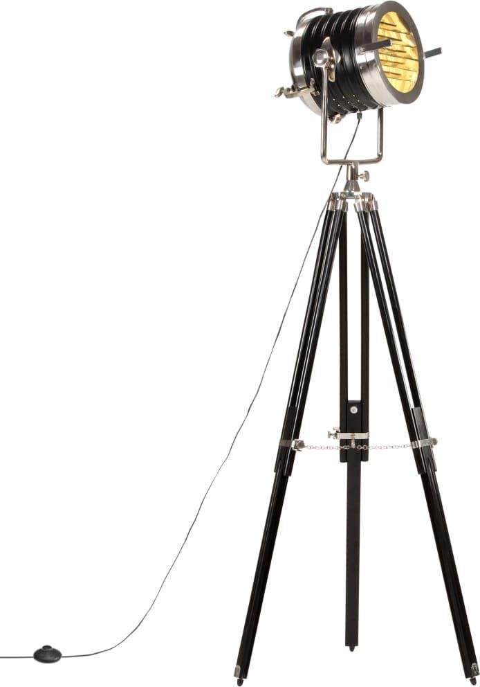 Lampa podłogowa Lumes Czarna retro lampa podłogowa regulowana - EX188-Savita