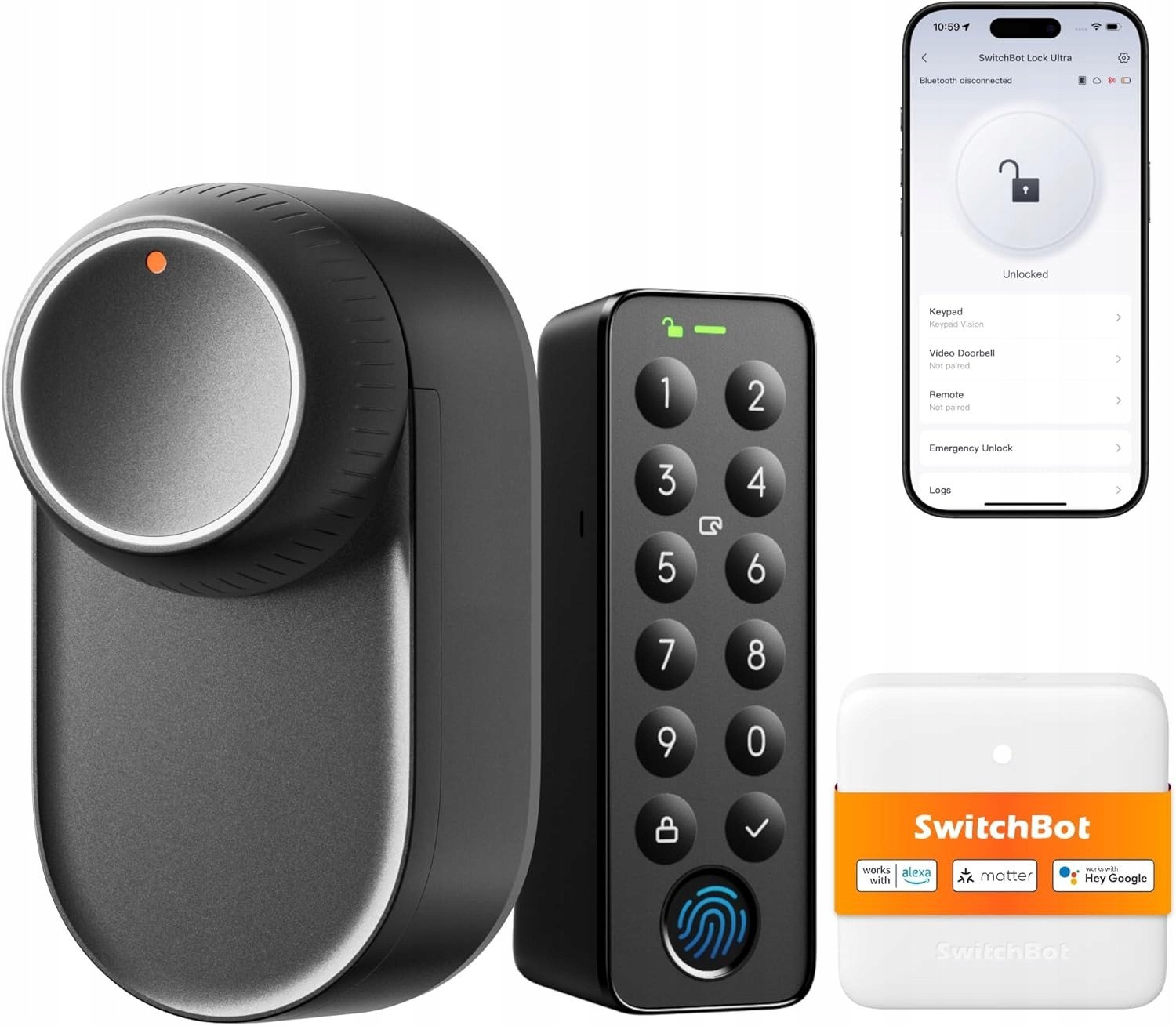 SwitchBot Smart Lock Ultra elektroniczny zamek do drzwi na odcisk palca