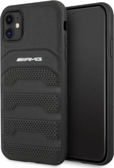 Mercedes AMG AMHCN61GSEBK iPhone 11 6,1" czarny/black hardcase Leather Debossed Lines