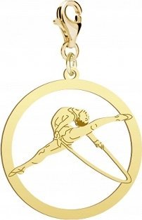 Radziszewska Jewellery Charms Pozłacany Gimnastyka Artystyczna z Obręczą 925 DEDYKACJA GRATIS