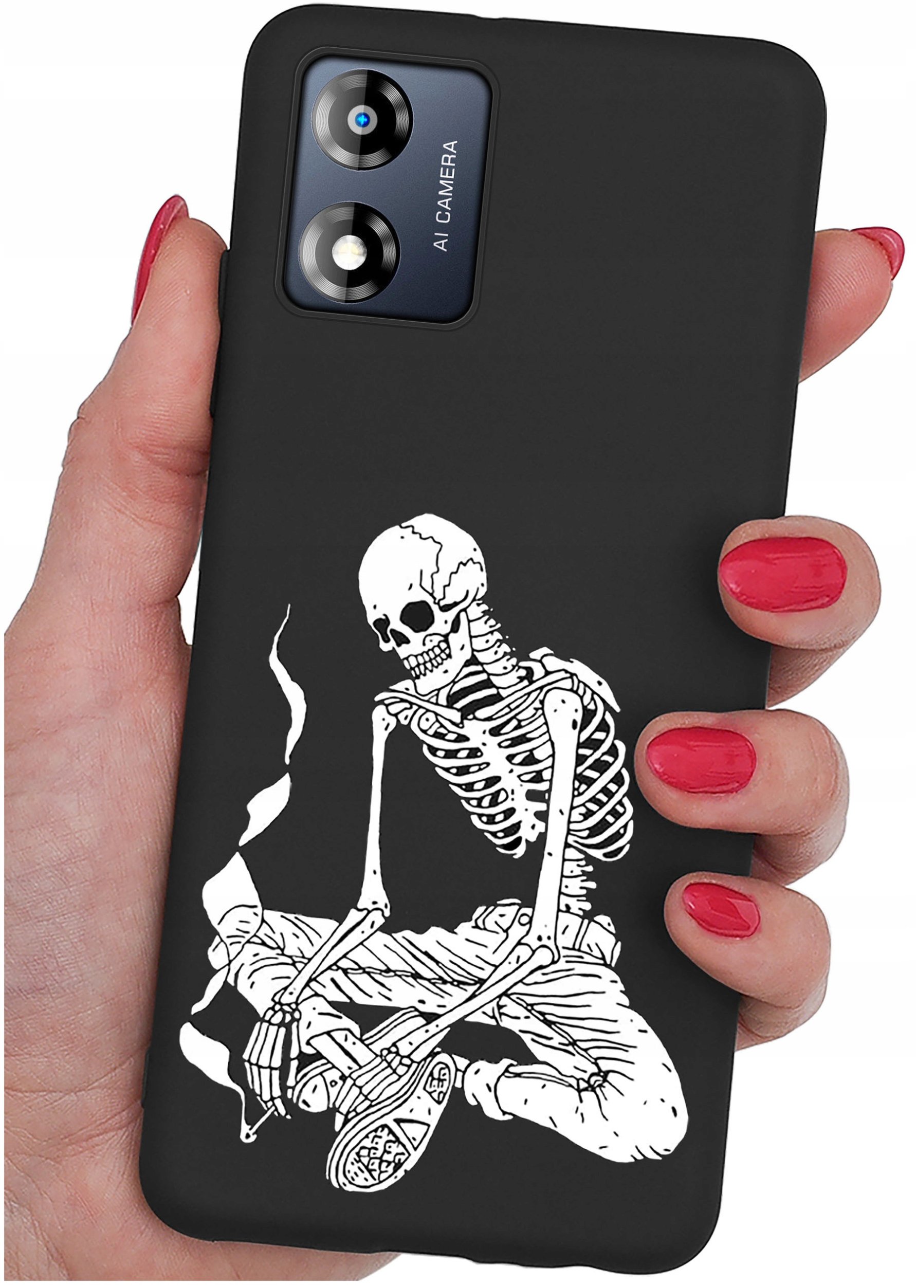 Etui do Motorola Moto E13 WZORY |SILIKONOWE MATT CASE + SZKŁO 9H