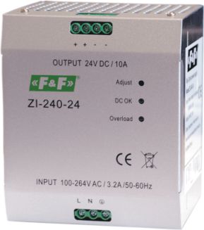 F&F Zasilacz impulsowy 230VAC/24VDC 240W 10A (ZI-240-24)