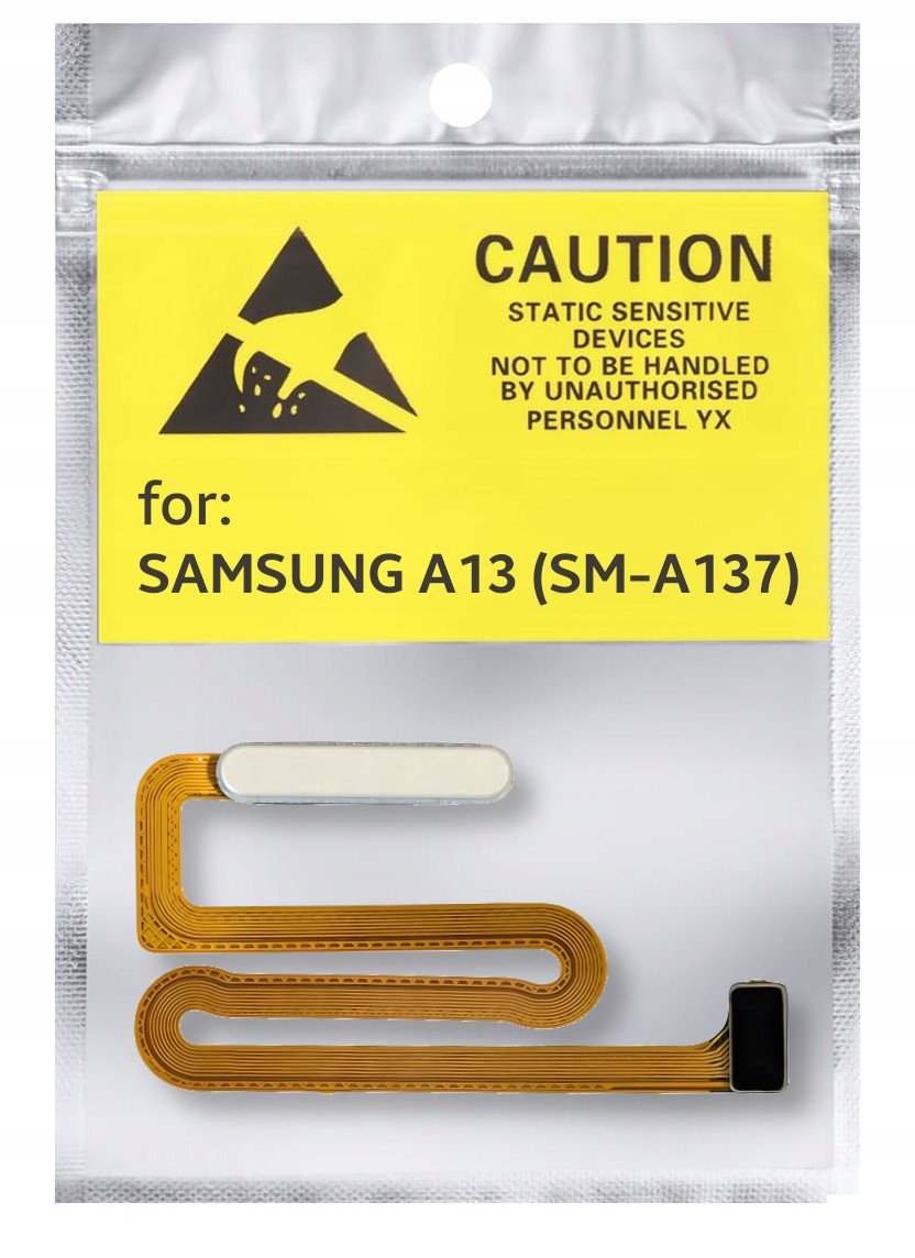 Oryginał Czytnik Linii Papilarnych do Samsung A13 SM-A137 Przycisk Biały (5904858323401)