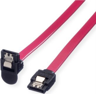 Kabel zasilający Roline Kabel ROLINE Int. SATA 6.0 Gbit/s HDD z zatrzaskiem, kątowy, 1 m