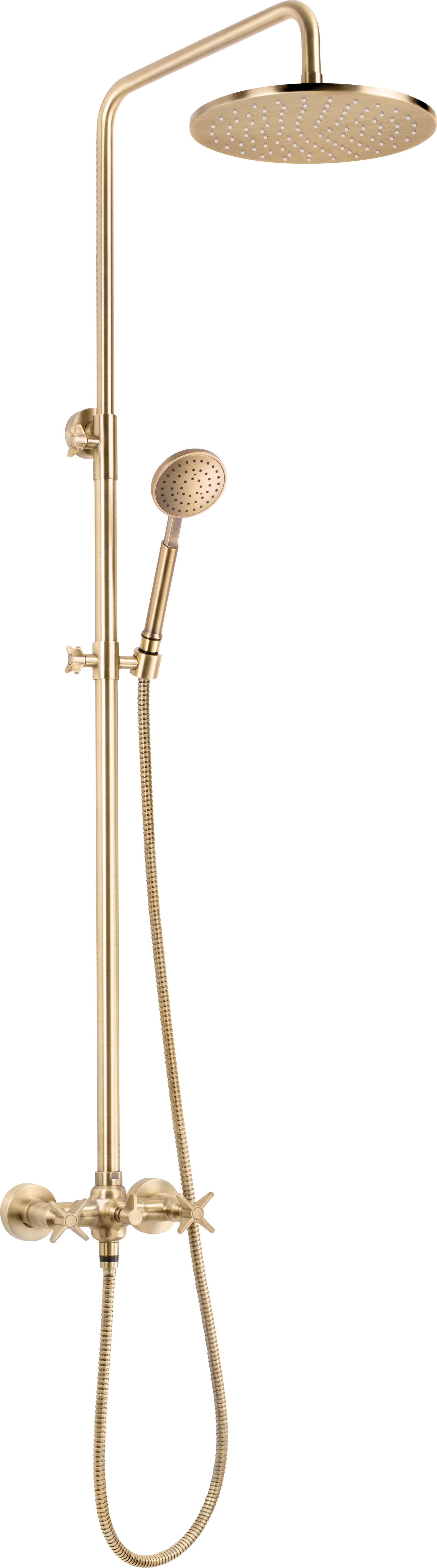 Zestaw prysznicowy Deante CASCADA DESZCZOWNIA TEMISTO Z BATERIĄ NATRYSKOWĄ MOSIĄDZ
