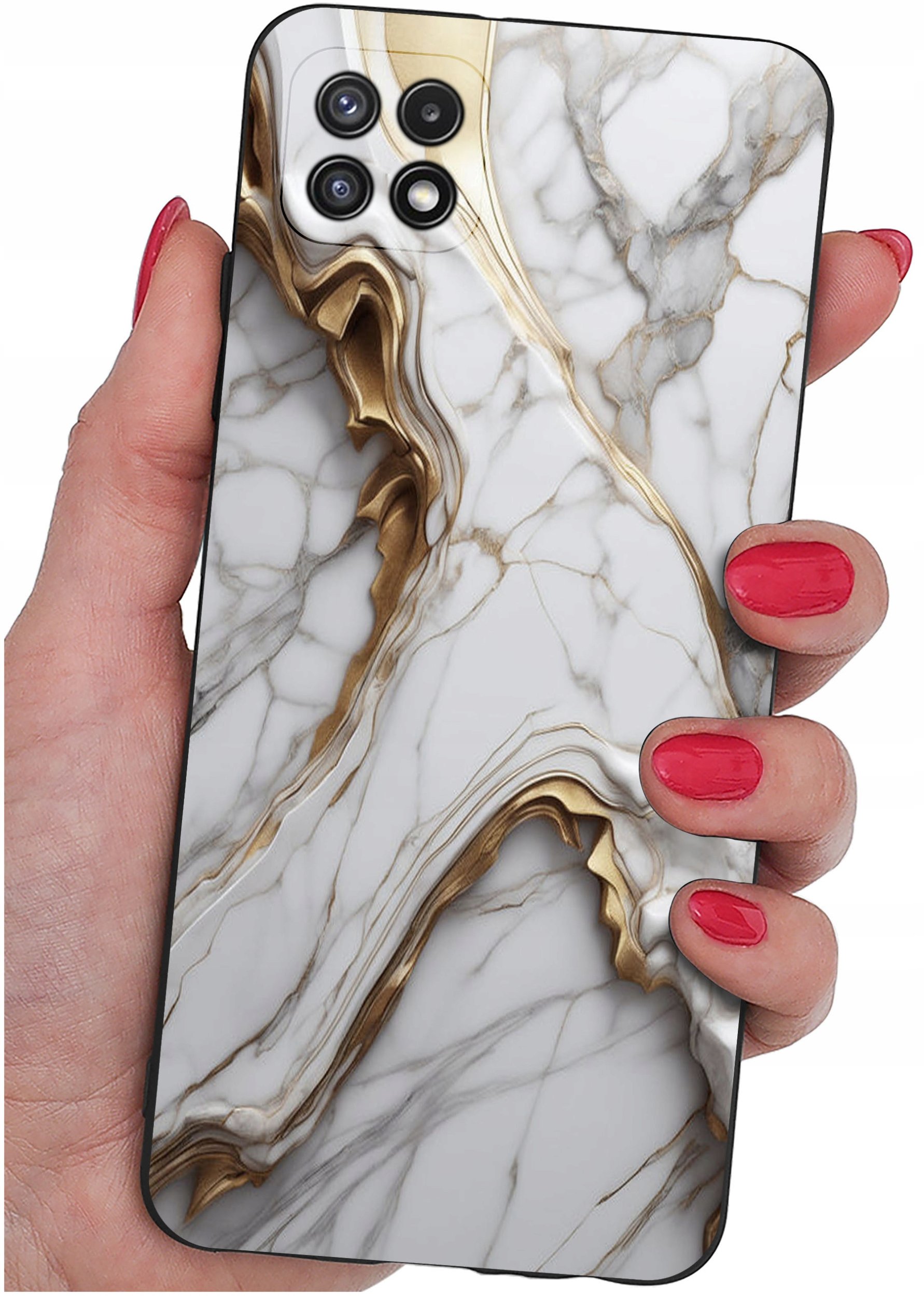 Etui do Samsung A22 5G WZORY |SILIKONOWE MATT CASE + SZKŁO 9H